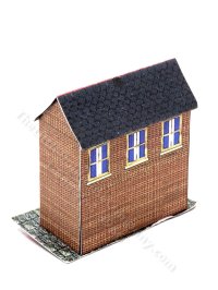(image for) As Is Miniature Paper Dollhouse without Dolls - Shopfront