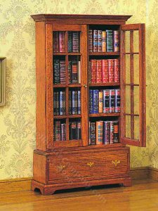 (image for) Miniature Chippendale 2-Door Bookcase with Drawer Kit