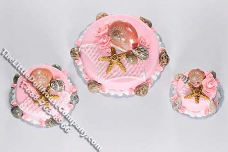(image for) Dollhouse Scale Model Set of 3 Ocean Wedding Cakes