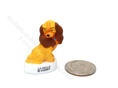 (image for) Miniature Collectible Disney "Lady and the Tramp" Fève Figurine for Dollhouses