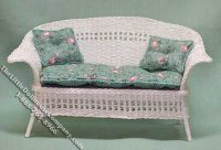 (image for) Miniature Victorian Wicker Settee Kit for Dollhouses