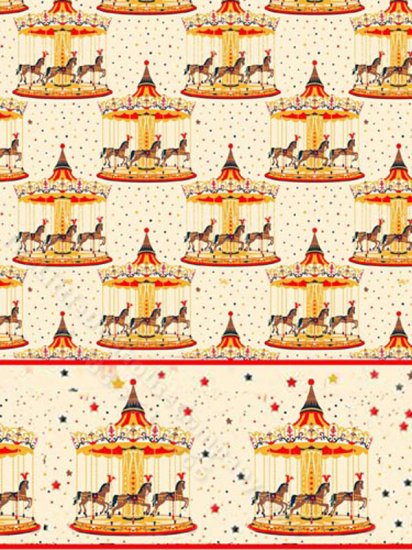 (image for) Dollhouse Scale Model Children's Wainscott Wallpaper