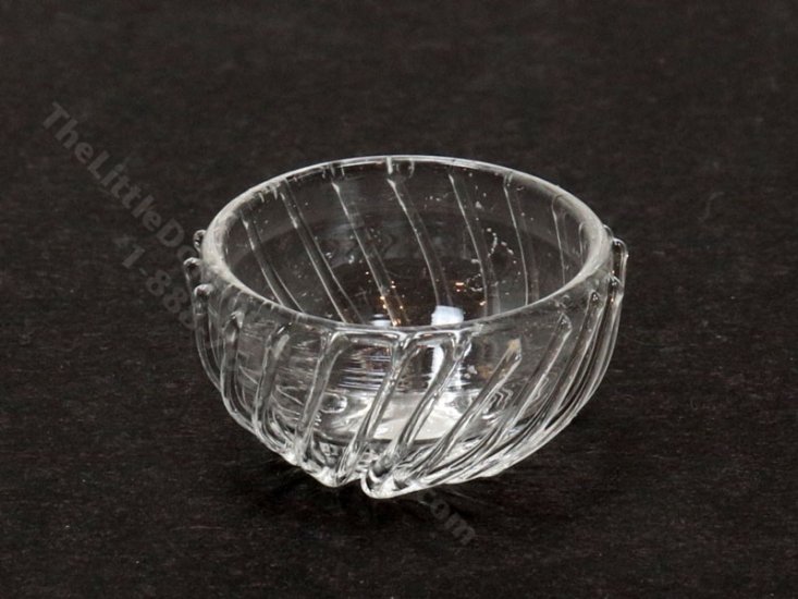 (image for) Miniature Glass Bowl with Swirl Design