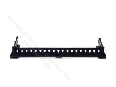 (image for) Miniature Decorated Fireplace Fender for Dollhouses - Black