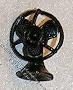 (image for) Dollhouse Scale Model Black Tabletop Fan (nonfunctional)