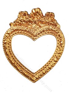 (image for) Miniature Gold Heartshaped Frame for Dollhouses