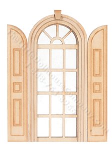 (image for) Miniature 6 Over 6 Shuttered Palladian Window