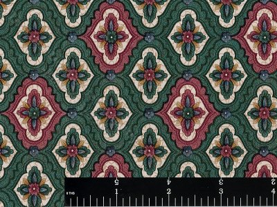 (image for) Floral Medallion Miniature Wallpaper for Dollhouses