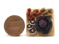 (image for) 1:24 Miniature Red Cabbage Vegetable Board by Charlotte Willmott