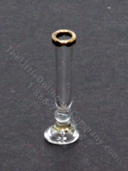 (image for) Miniature Gold-Rimmed Glass Bud Vase by Gerd Felka