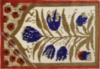(image for) Miniature Blue Flower Rectangular Rug for Dollhouses