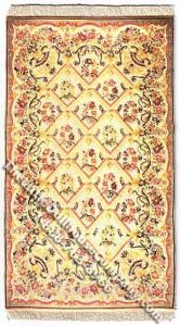 (image for) Miniature Rectangular Flower Pattern Rug for Dollhouses