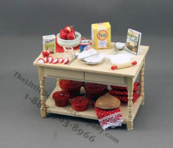 (image for) Dollhouse Miniature Baking Table