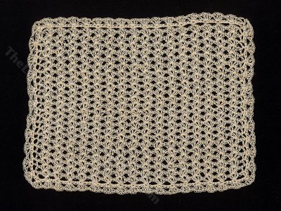 (image for) Miniature Handmade Cream Lace Blanket for Dollhouses