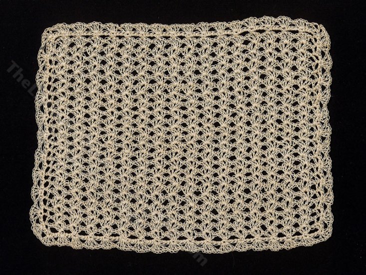 (image for) Miniature Handmade Cream Lace Blanket for Dollhouses