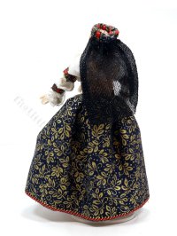 (image for) Miniature Handcrafted Vintage Medieval Woman with Black Veil