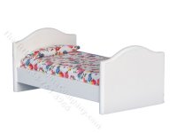 (image for) Miniature White Single Bed for Dollhouses