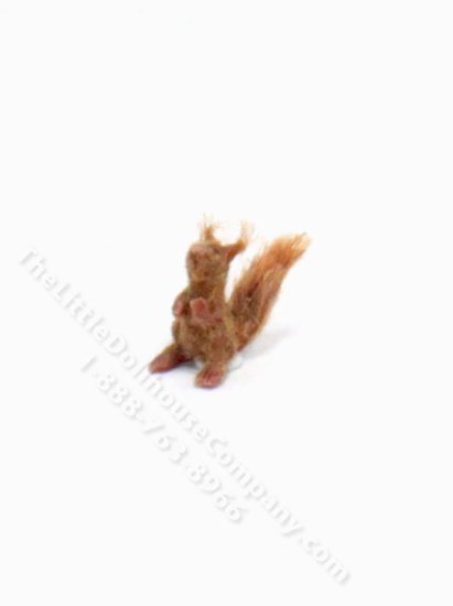 (image for) Miniature Handmade Felted Squirrel for Dollhouses