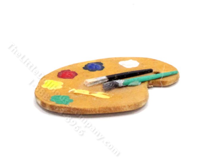 (image for) Handmade Miniature Artist's Palette for Dollhouses