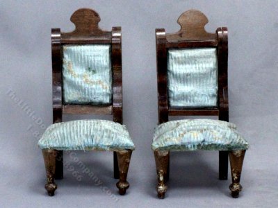(image for) As-Is Miniature Pair of Dining Chairs for Dollhouses