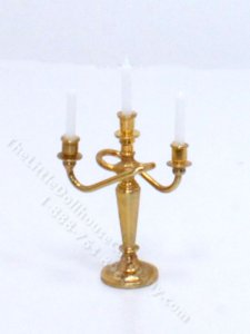 (image for) Miniature Gold Coloured Candelabra for Dollhouses
