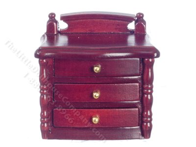 (image for) Miniature Black Nightstand for Dollhouses