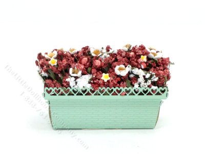 (image for) Miniature Green Flower Box for Dollhouses