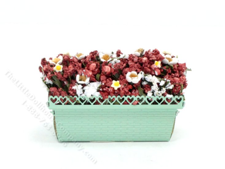 (image for) Miniature Green Flower Box for Dollhouses