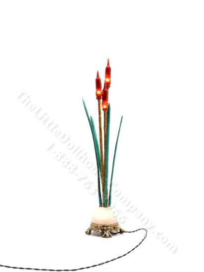(image for) Miniature Cattail Floor Lamp by Jim Pounder
