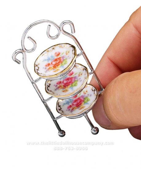 (image for) Minature 3 Tier Cake Stand with Plates