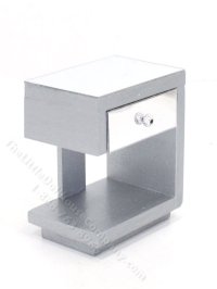 (image for) Miniature Modern Mirrored Left Nightstand by Judith Blondell
