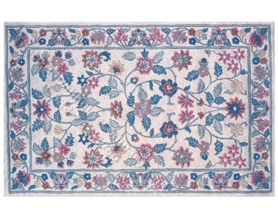 (image for) Miniature Ivory Tufted Floral Rug
