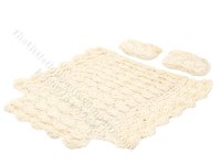 (image for) Vintage Miniature Crocheted Bed Spread and Pillows for Dollhouses
