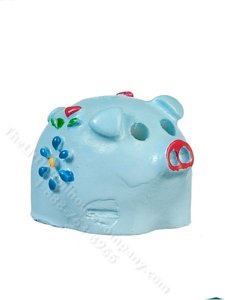 (image for) Miniature Blue Piggy Bank for Dollhouses