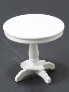 (image for) Miniature White Round End Table