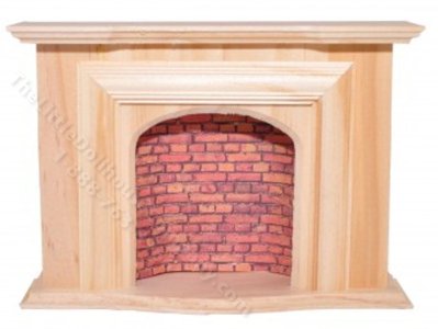 (image for) Miniature Unfinished Wooden Fireplace Mantle Kit