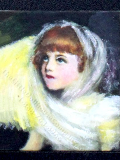 (image for) Miniature Grumpy Young Girl Painting by Larry Morganti