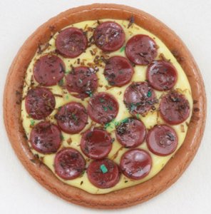 (image for) Dollhouse Scale Model Whole Pepperoni Pizza