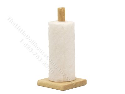 (image for) Miniature Paper Towel Roll on Holder for Dollhouses