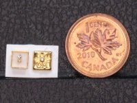 (image for) Miniature Ring Set in Square Gold Box by Cheryl Warder