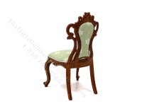 (image for) Miniature Late Victorian Dressing Chair for Dollhouses - Green