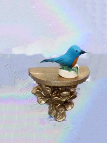 (image for) Miniature Blue Bird Sconce for Dollhouses