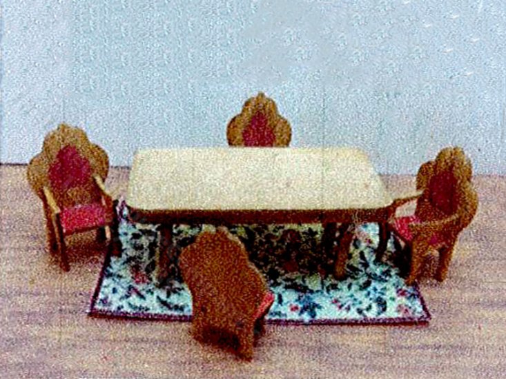 (image for) 1:48 Scale 5pc Farmhouse Dining Room Kit