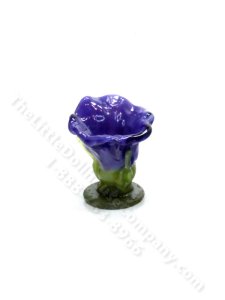 (image for) Miniature Glass Flower Vase for Dollhouses - Blue