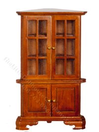 (image for) Miniature Walnut Corner Hutch