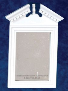 (image for) Miniature White Old Fashioned Mirror For Dollhouses