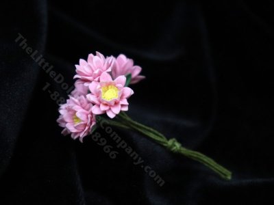 (image for) Miniature Bouquet of Light Pink Flowers for Dollhouses