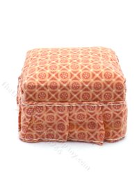 (image for) Miniature Pink Upholstered Ottoman