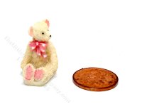 (image for) Dollhouse Scale Model White Teddy Bear