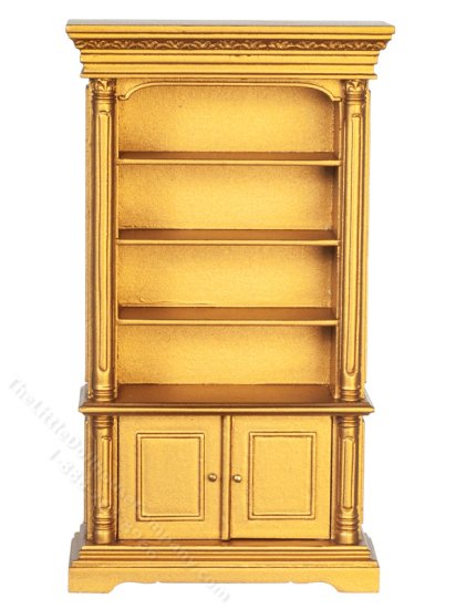 (image for) Miniature William IV Gold Open Bookcase